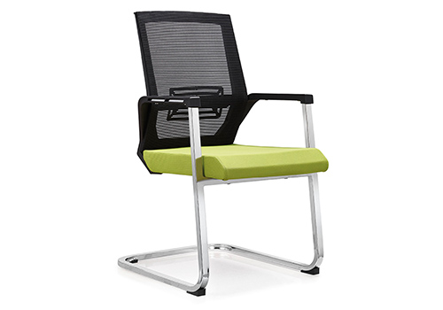 會議椅-002 綠色座墊 電鍍腳